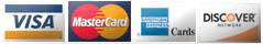 Visa, Master Card, American Express, Discover Card image.